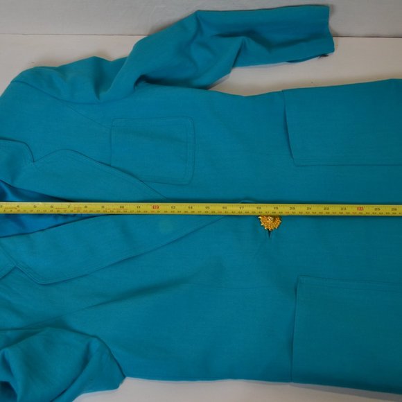 Y2K Vintage 80s Louis Feraud Blazer Linen blend - Picture 9 of 11